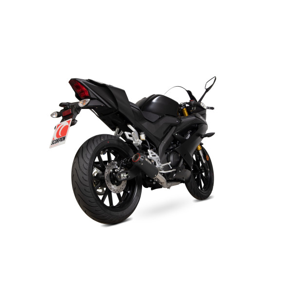 Scorpion Exhaust Yamaha YZF-R125 2019 - 2020 Red Power Full System Black Ceramic Coated Sleeve